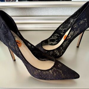 Jessica Simpson Black Lace Heels